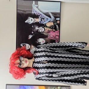 SWEATER, GREY & BLACK, NWT